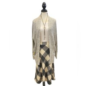 Aritzia Talula cotton cashmere angora wool open front cardigan Size S minimalist